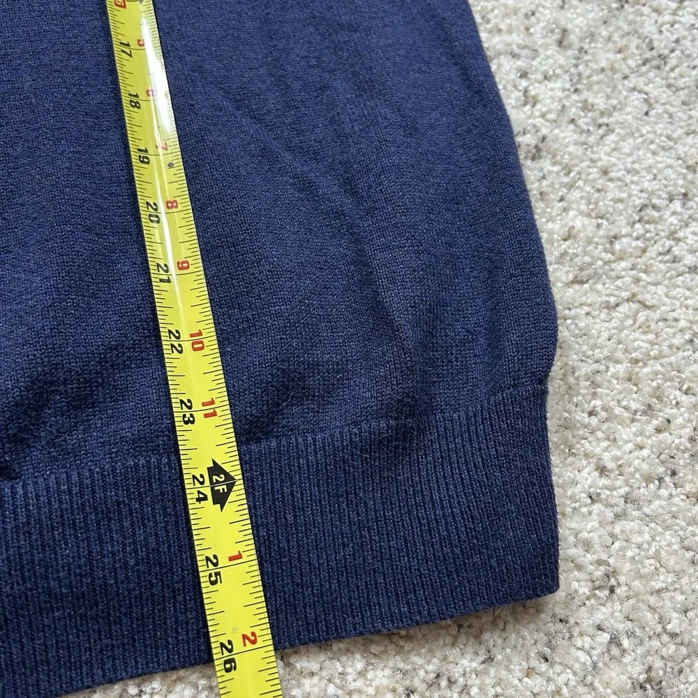 Vineyard Vines Sweater Mens Navy Quarter Zip Mock Neck Pullover Cotton SZ M